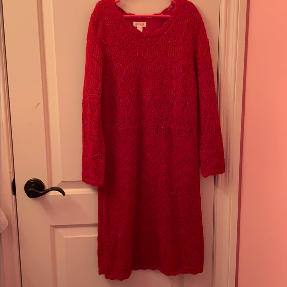 A red Christmas dress